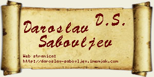 Daroslav Sabovljev vizit kartica